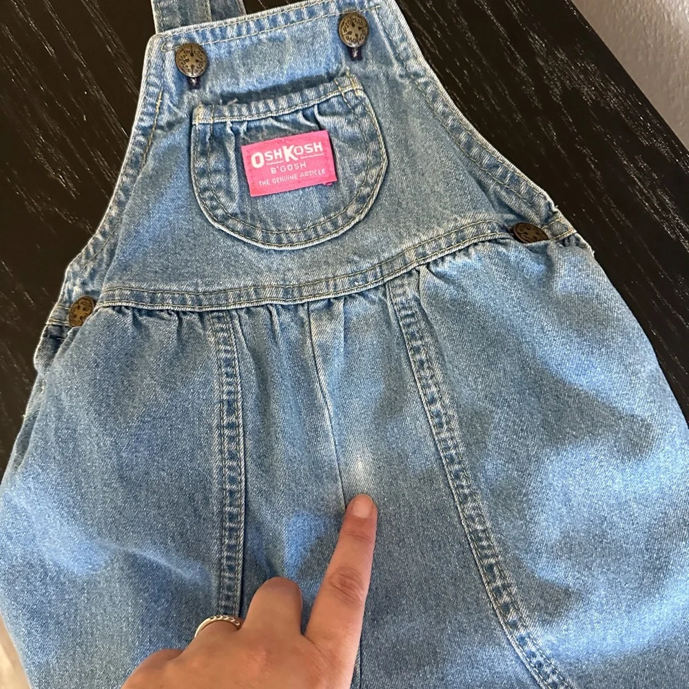 Vintage Vestback OshKosh B'gosh Classic Blue Overalls 18M